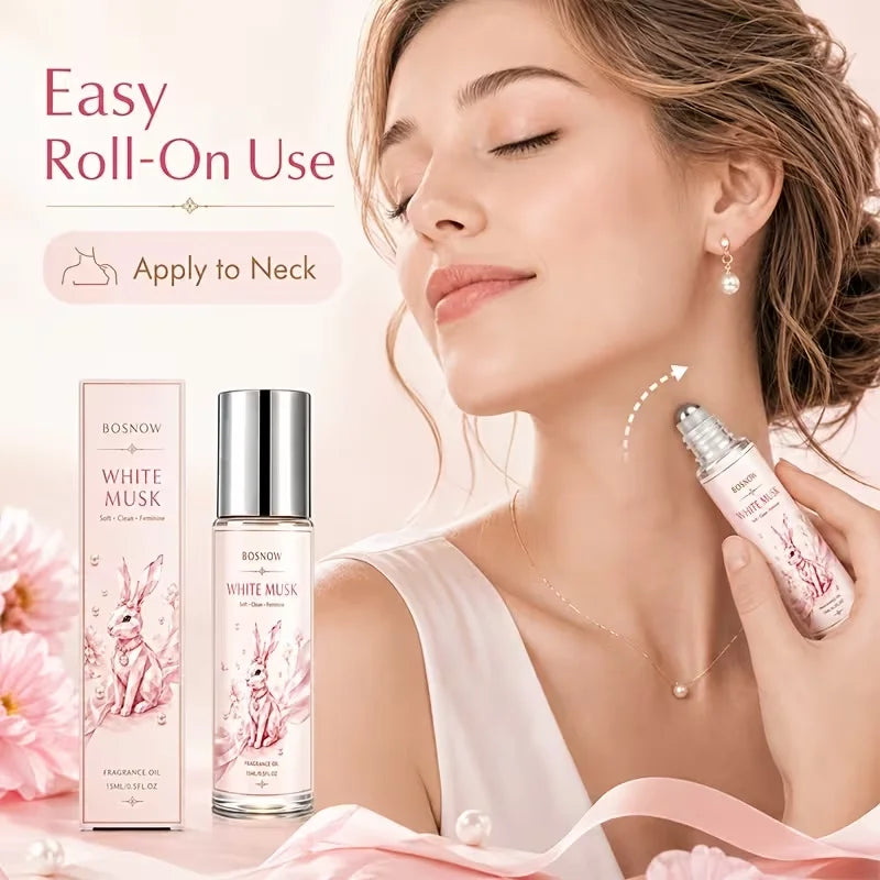 Bosnow Roll-On Perfume Oil | Jasmine, Vanilla & White Musk