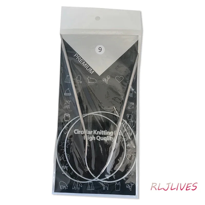 Stainless Circular Knitting Needles – 11 Sizes, 80cm