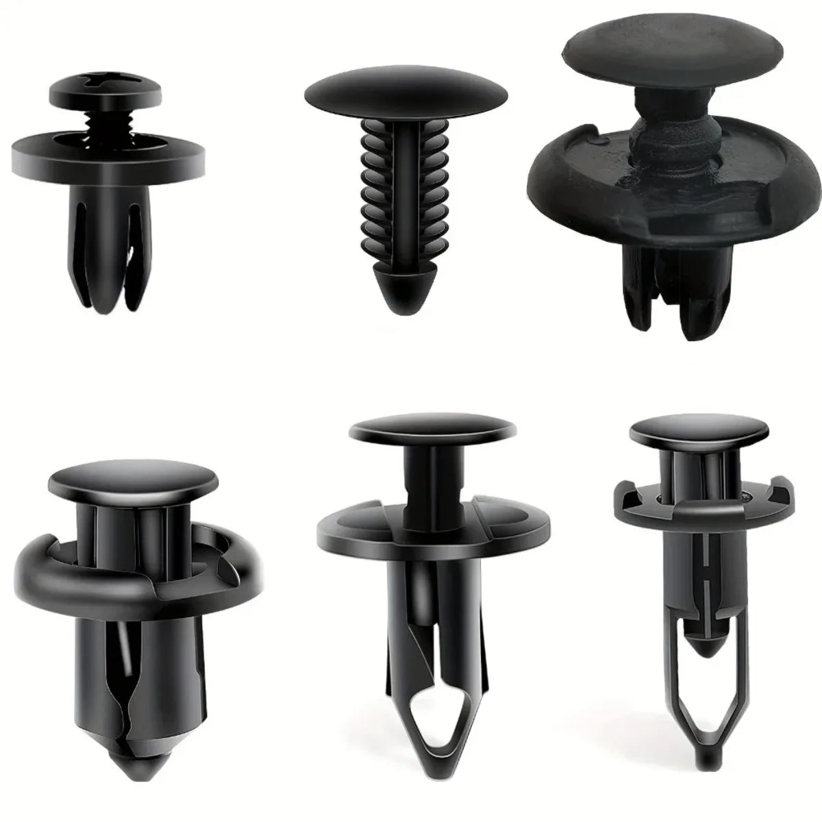 200pcs Car Bumper Push Rivet Clips 6–10mm Universal Mixed Set