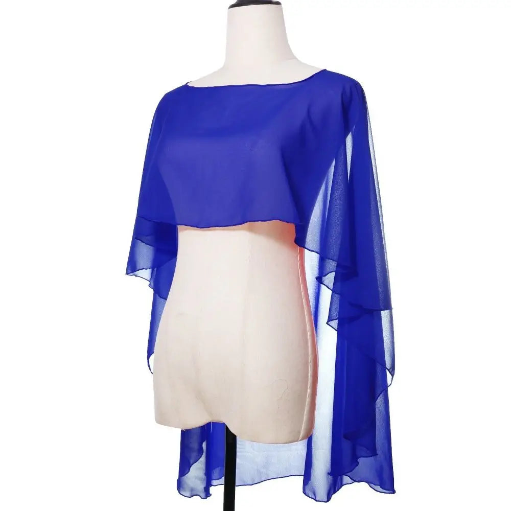 Women's Chiffon Shawl Wrap – Lightweight Wedding Cape & Scarf