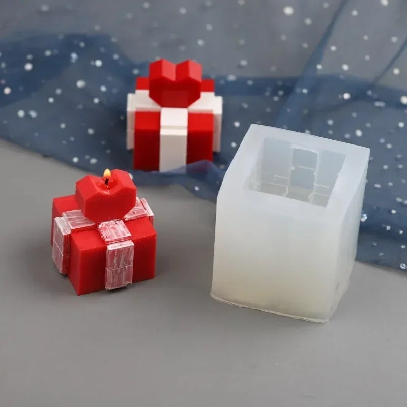 3D Love Gift Box Silicone Mould – DIY Candle Resin Soap Mold