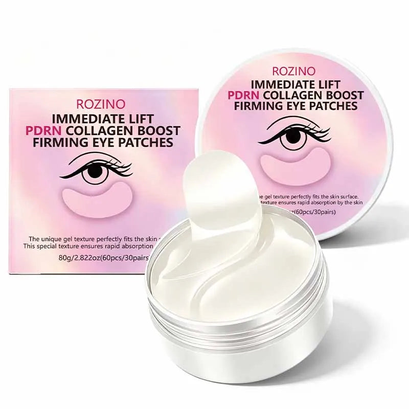 ROZINO 60-Pc PDRN Collagen Eye Patches – Lift & Brighten