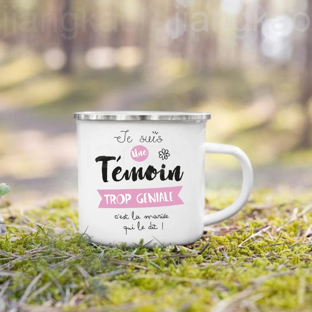 "I'm Such A Great Witness" Enamel Mug – Wedding Gift