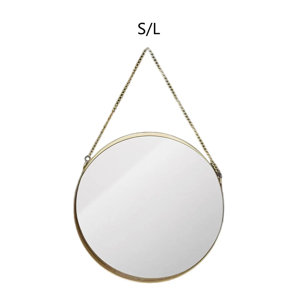 Kesoto Gold Round Wall Mirror – Boho Bedroom & Living Room