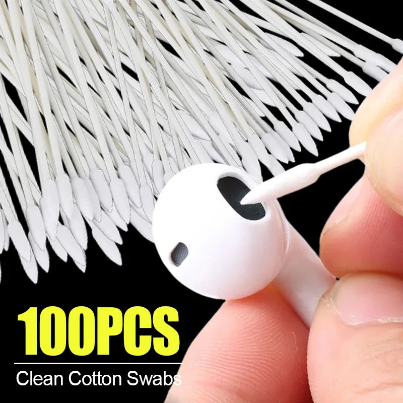 Double-Head Cotton Swabs for Phone Charging Port Cleaning – 25pc