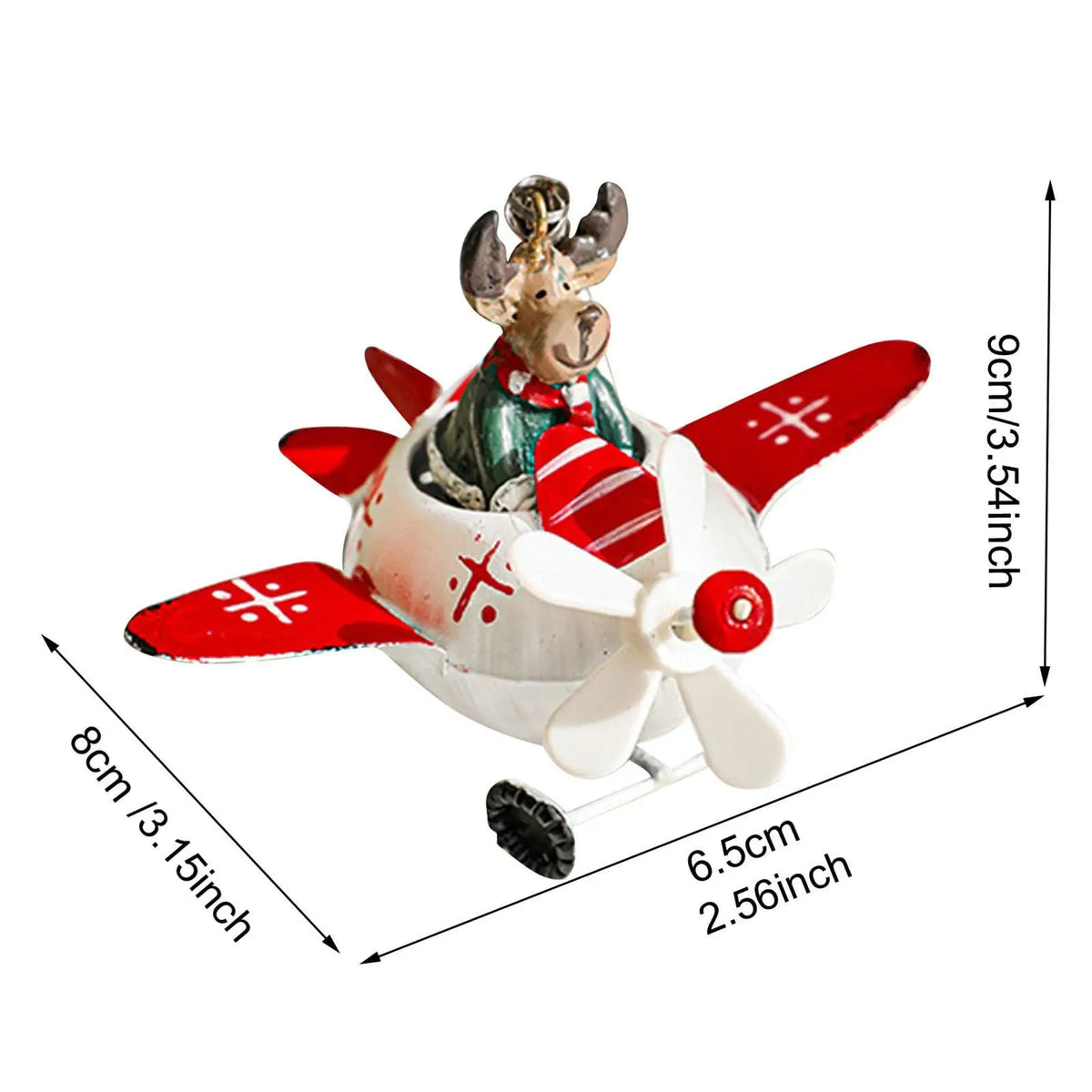 Iron Airplane Christmas Ornament – Hanging Aircraft Figurine