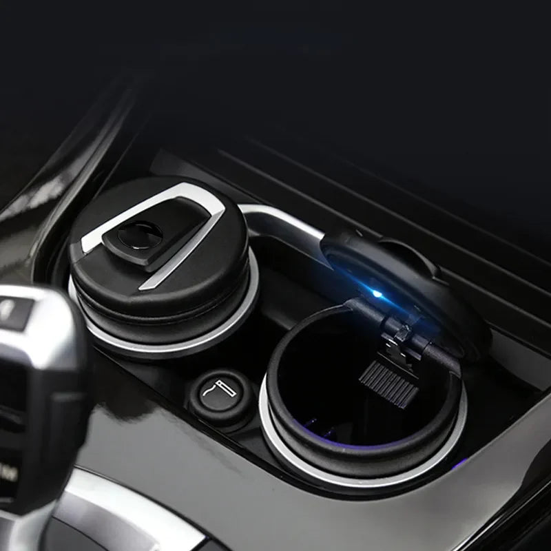 Universal Car Ashtray with LED Light | Portable Smoke Holder