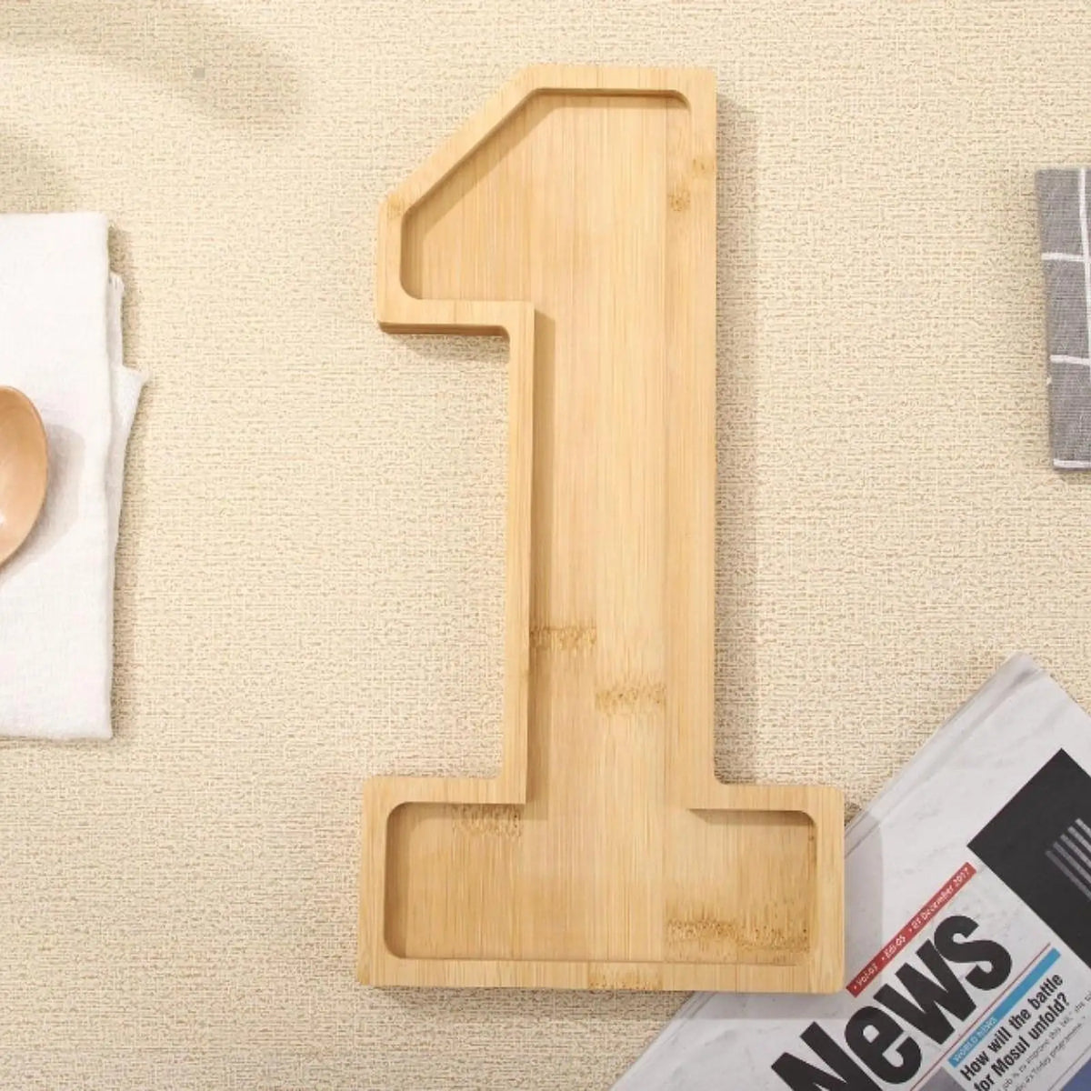 Wooden Number Serving Tray Set of 2 – Appetizer & Party Platter