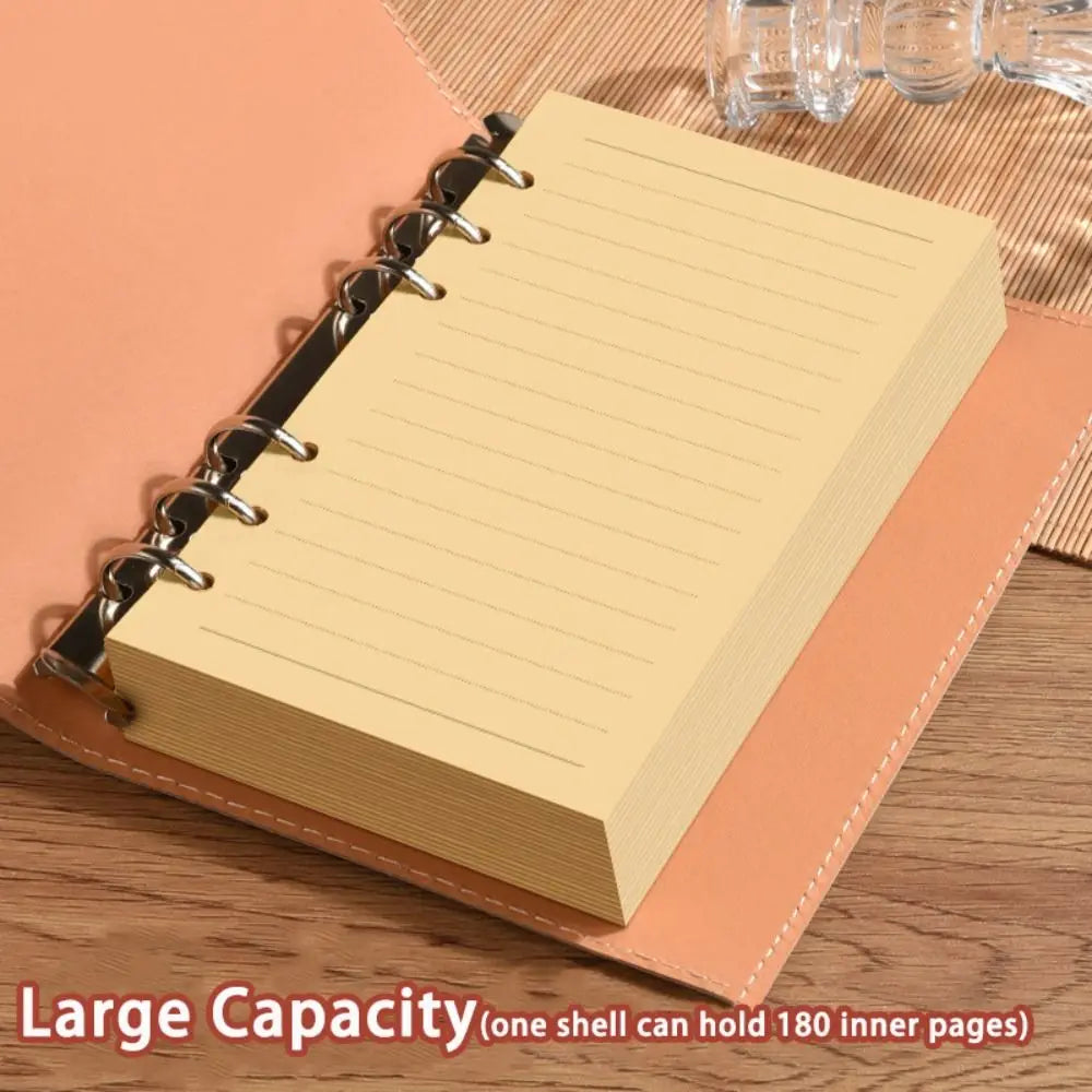 Vintage PU Leather Loose-Leaf Notebook A5/A6 – Diary Binder