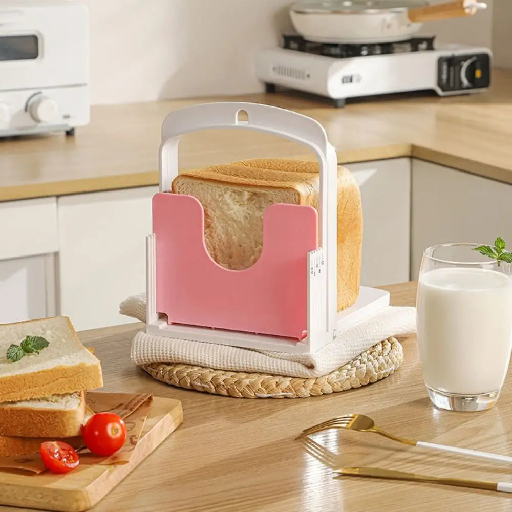 Foldable Bread Slicer Guide – 5 Thickness Settings, BPA-Free