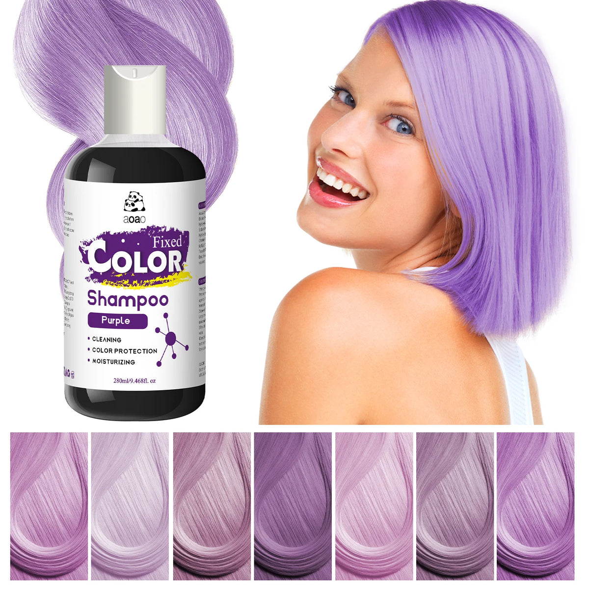 Purple Toning Shampoo with Coconut Oil – Color Protection