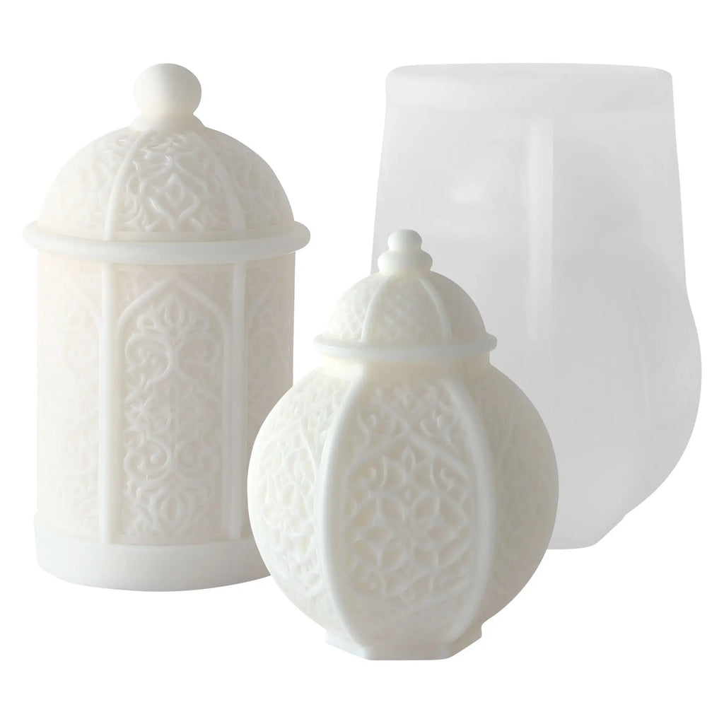 Lantern Silicone Mold – DIY Gypsum Diffuser Stone & Candle
