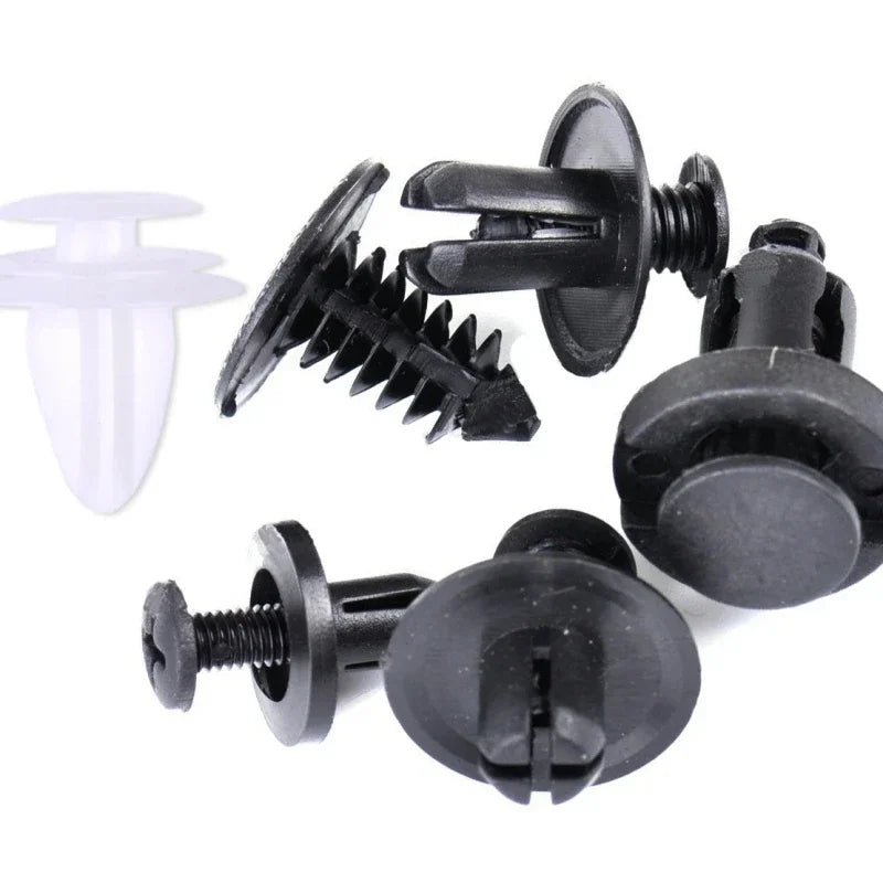 100-Pc Mixed Auto Plastic Fastener Clips – 6-Type Car Trim Kit