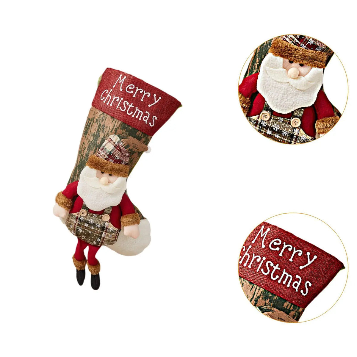 Christmas Stocking Hanging Decoration – Farmhouse Gift Bag