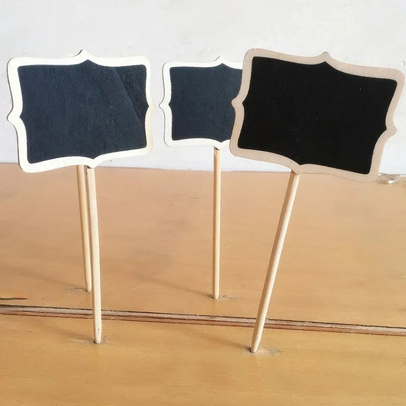 Mini Chalkboard Garden Markers & Party Labels – 10-Pack