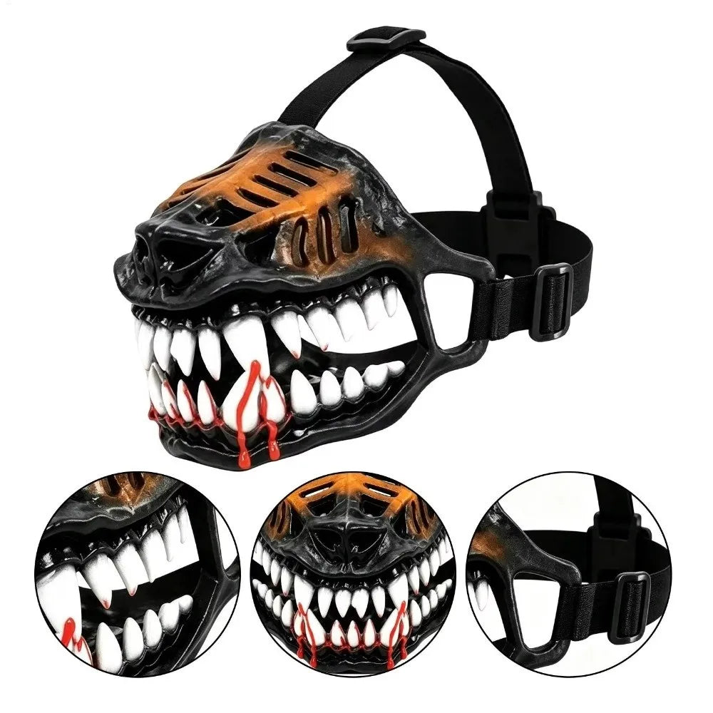 Monster Dog Muzzle – Hell Hound Scary Teeth, S to XL