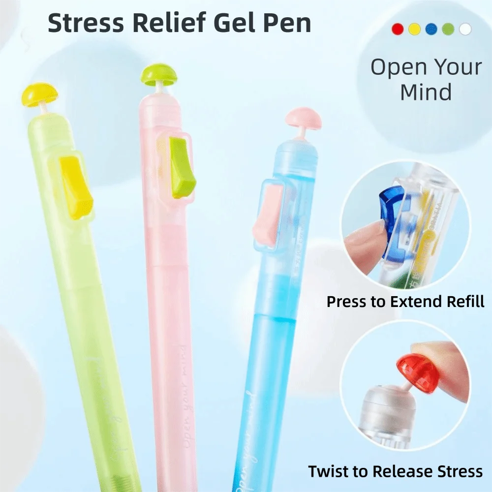 0.5mm Clicker Gel Pen – Smooth Writing Fidget Switch Pen