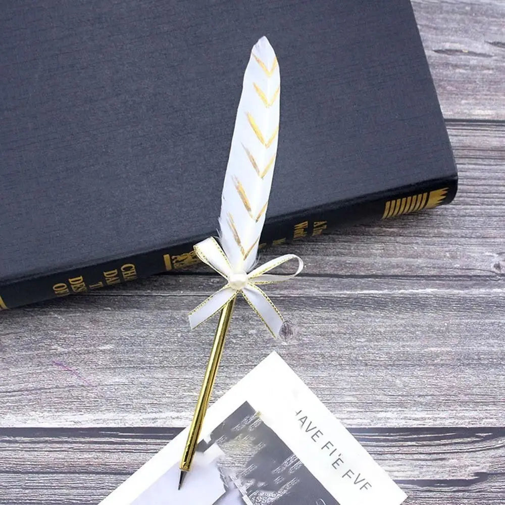 Black Feather Ballpoint Pen – Novelty Signature Writing Pen