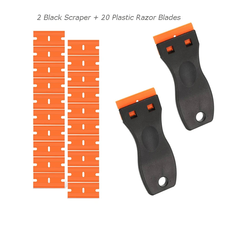 KKJOY Plastic Razor Blade Scraper – Glue & Decal Remover Tool