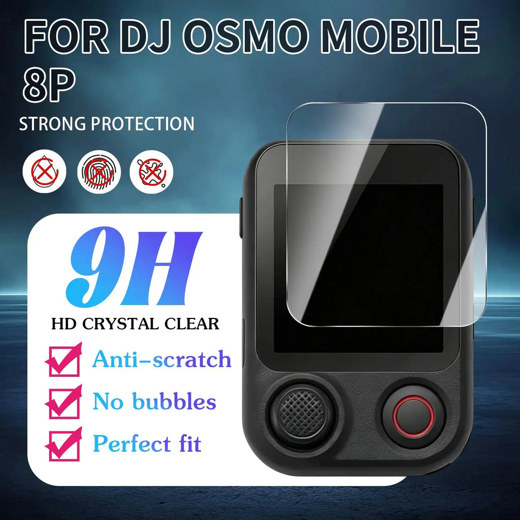 DJI Osmo Mobile 8P Screen Protector – Tempered Glass + Auto Kit