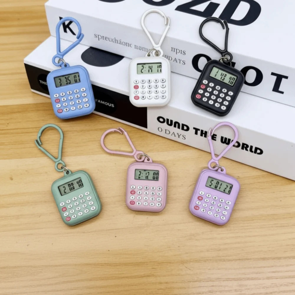 Mini Keychain Calculator – Portable 8-Digit Silent Button