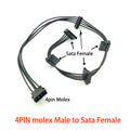 4-Pin Molex to 5x SATA Power Splitter Cable for DIY PC