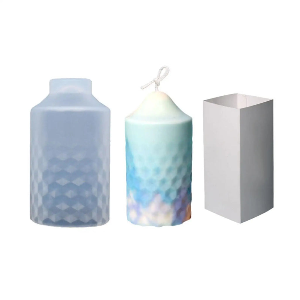 3D Cylindrical Silicone Mold – Candle Soap Resin Casting