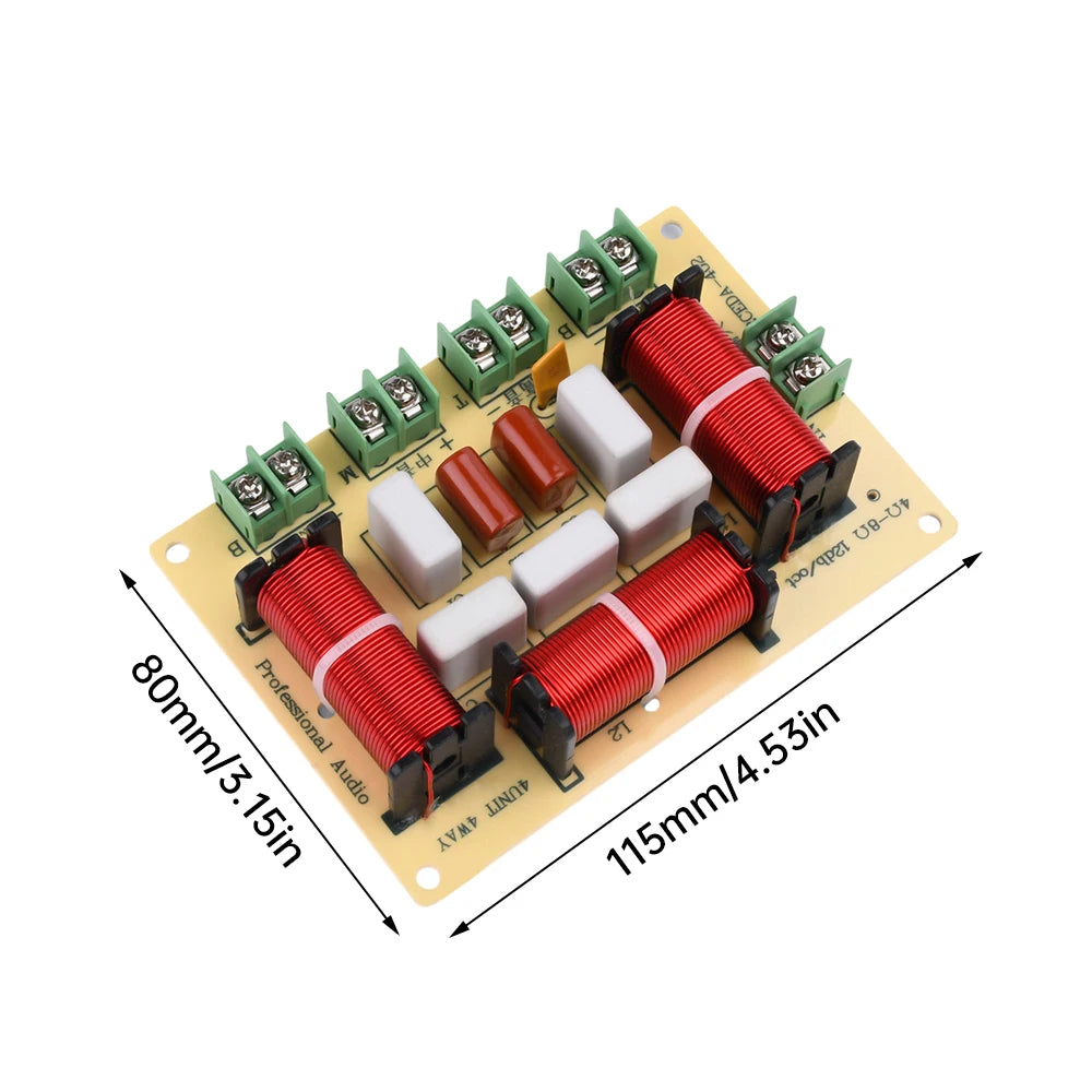 120W 4-Way Solderless Crossover Module for DIY Home Speakers