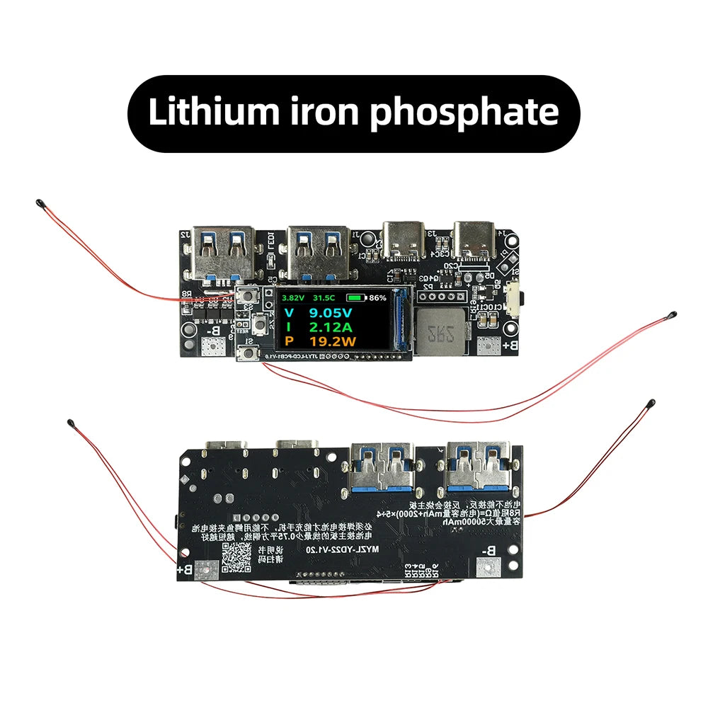 22.5W Power Bank Module – TFT Display & PD Fast Charging