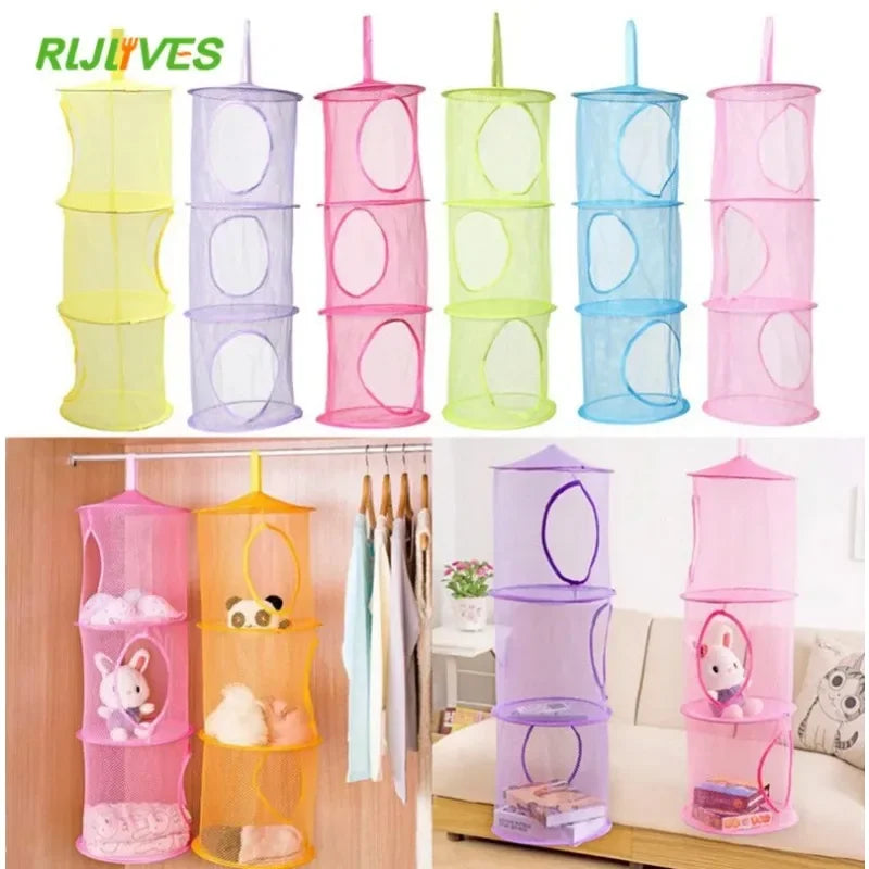 3-Shelf Hanging Storage Bag | Kids Toy & Home Organizer