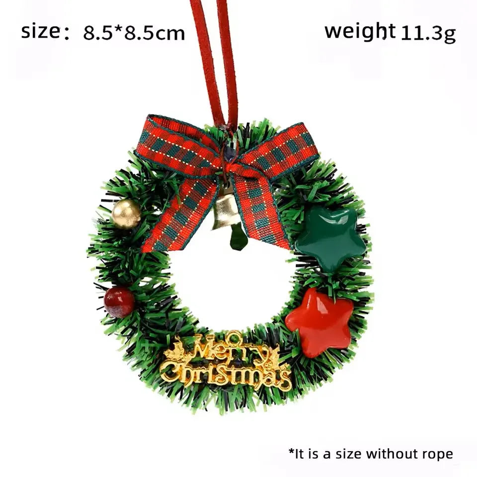 Mini Christmas Wreath Ornament with Bells – 5 Styles