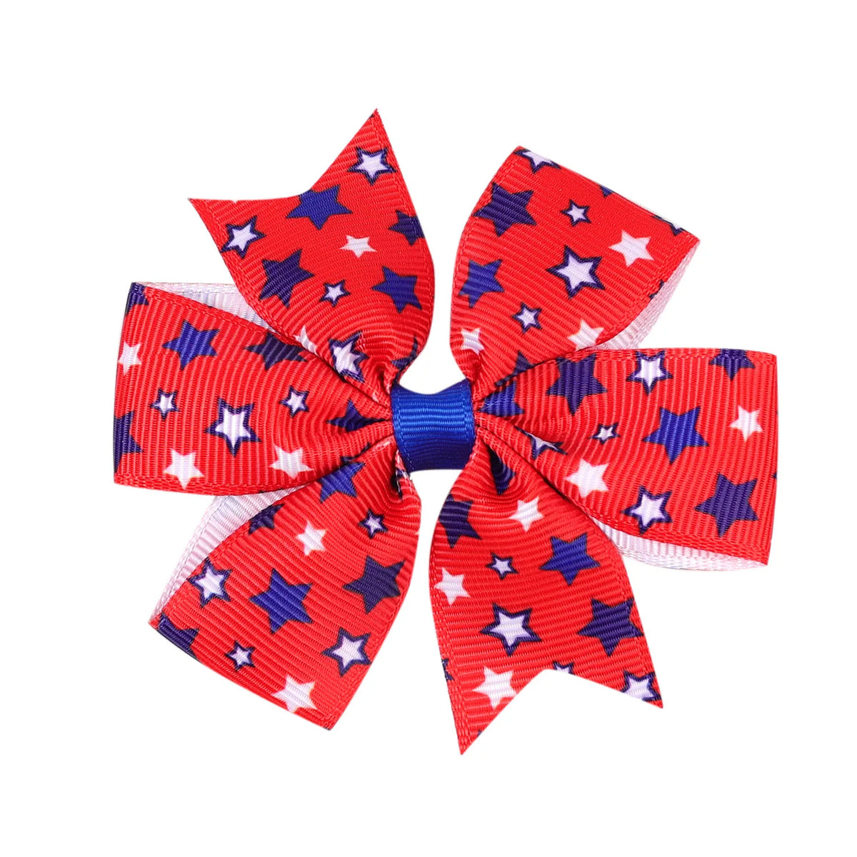 2-Pack 4th of July Hair Bows – Patriotic Star Clips for Girls