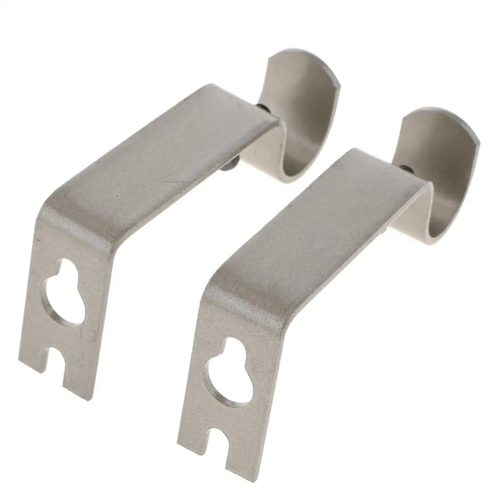 Heavy Duty Metal Curtain Rod Bracket Holder – Set of 2