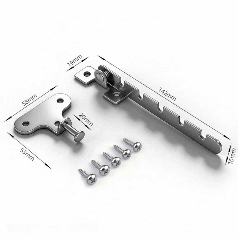 5-Gear Adjustable Window Limiter Latch – Child Safety Lock
