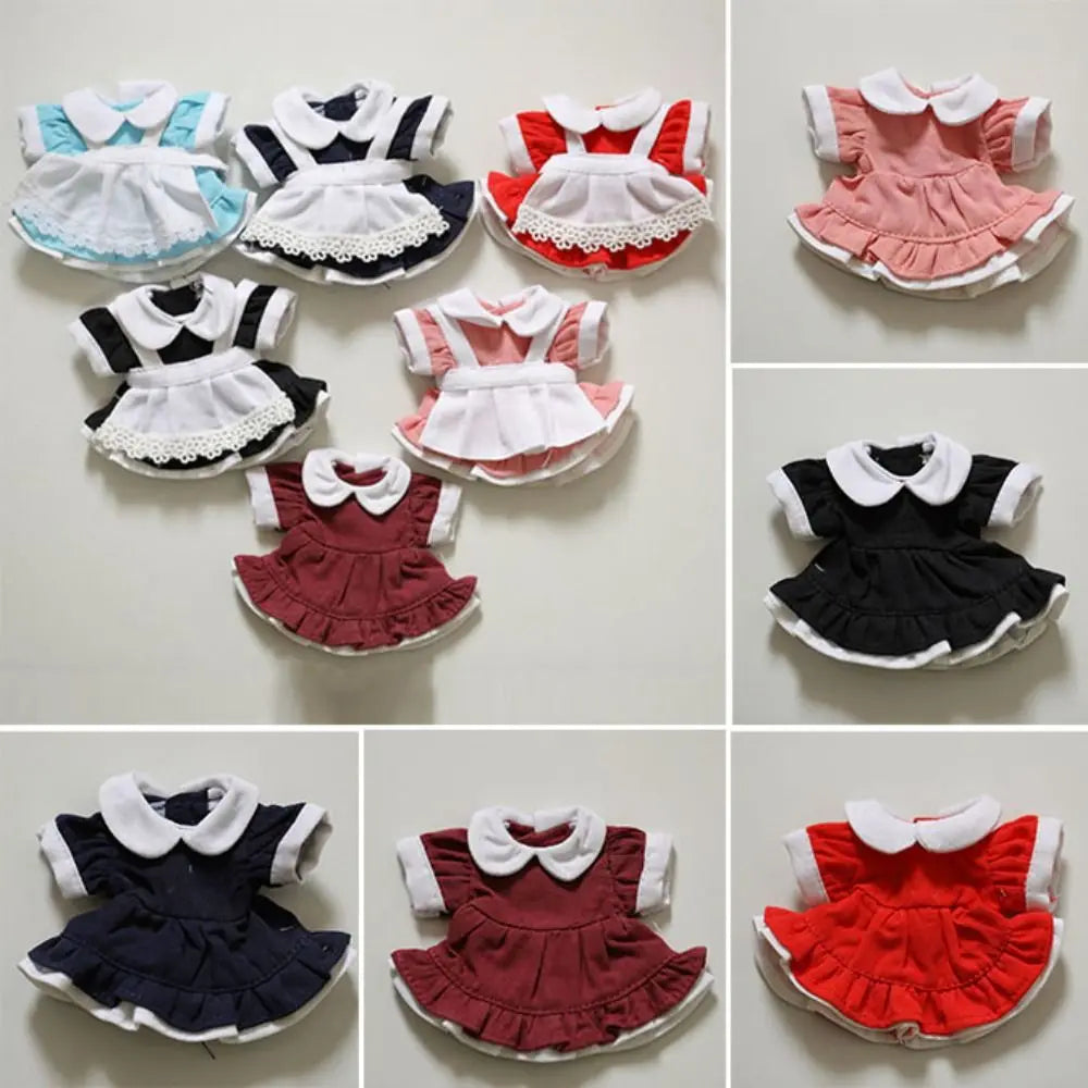 10cm Cotton Doll Princess Maid Dress – Multicolor BJD Outfit