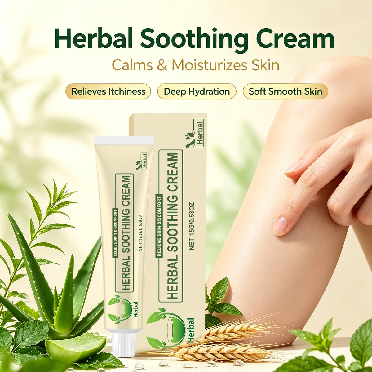 Herbal Soothing Cream – Hydrating Body & Face Moisturizer
