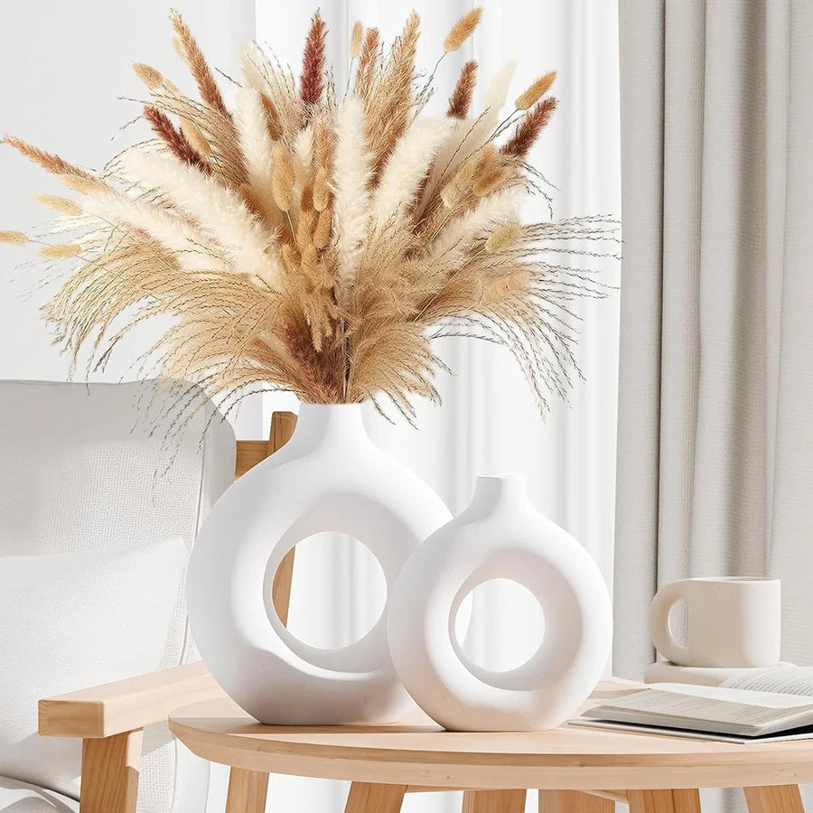 White Nordic Plastic Decorative Vase – Table & Wedding Décor