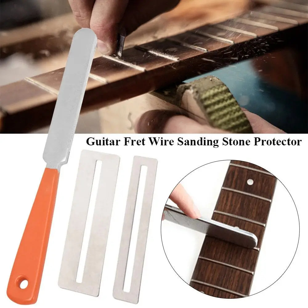 Guitar Fret Sanding File & Fingerboard Protector Gasket Kit