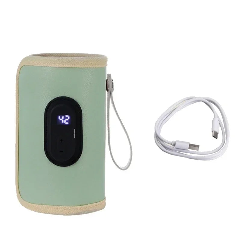 Portable USB Baby Bottle Warmer with Digital Display | Travel