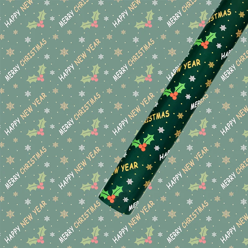 Christmas Wrapping Paper – Snowflake, Tree & Ornament Prints