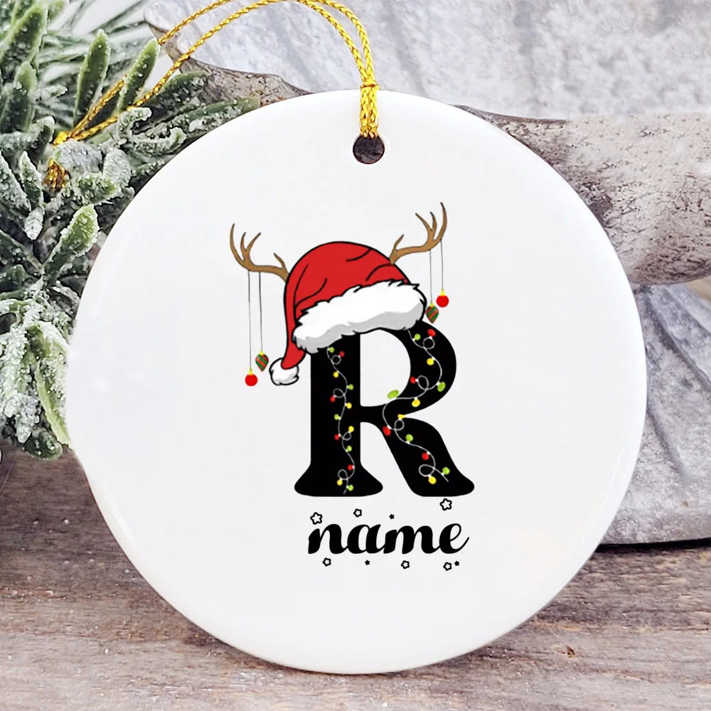 Personalized Baby's First Christmas Ceramic Bauble Ornament
