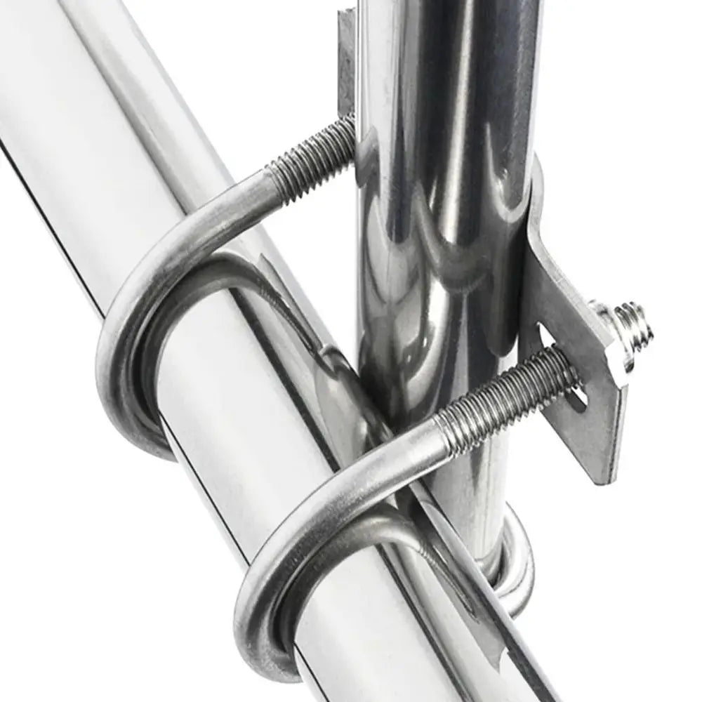 Galvanized Double U Cross Clamp M8 | Pipe Tube Clip 20–50mm