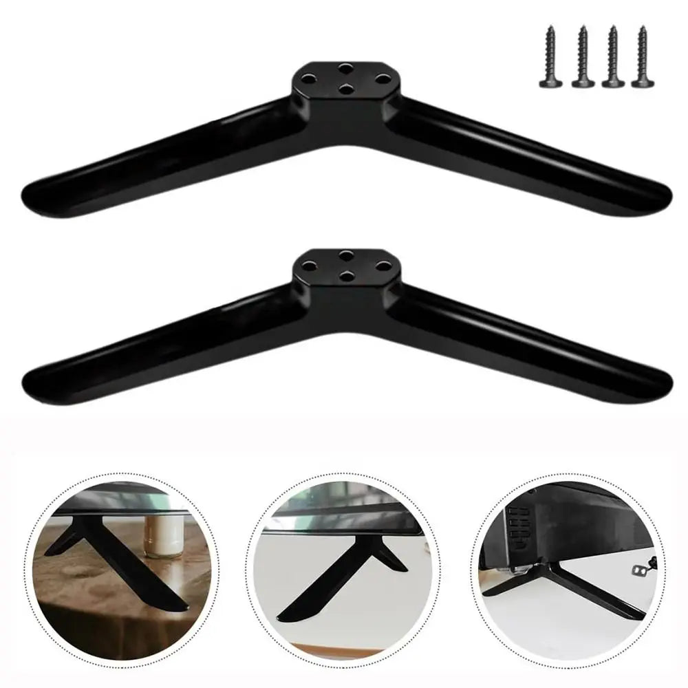 Universal TV Stand Base Legs with Non-Slip Pads | 32"–55"