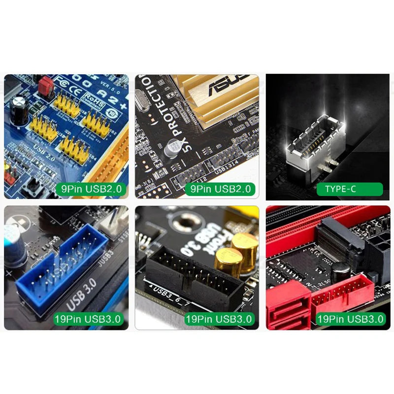 10Gbps USB-C HD Audio Front Panel Hub – 3.5" Bay Desktop
