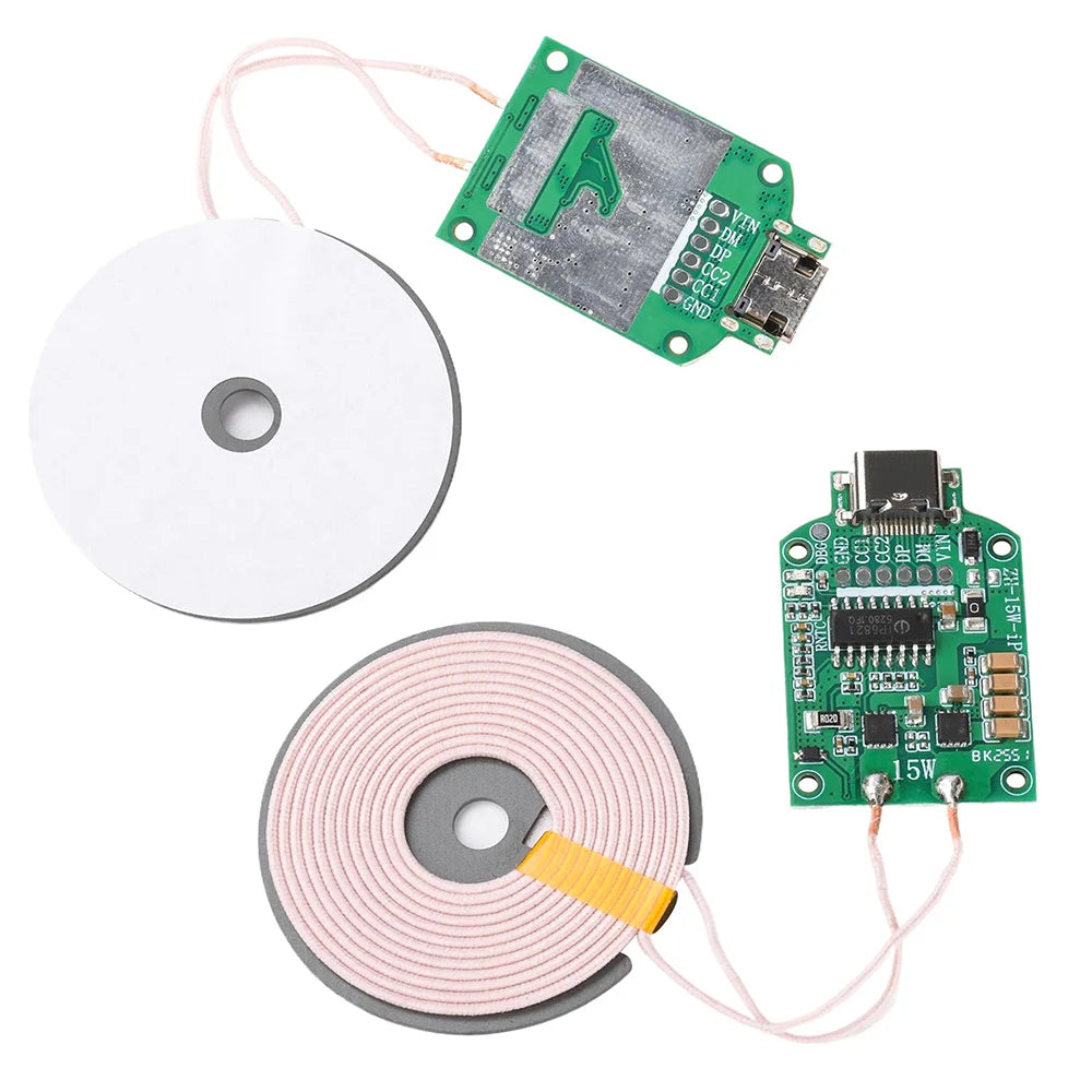 15W Wireless Charging Module – Type-C, 5V/9V/12V, Pop-Up Display