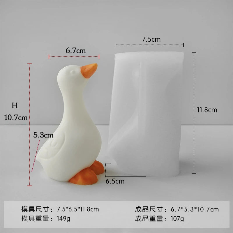 Large 3D Duck Silicone Mold – Candle, Soap & Resin Casting
