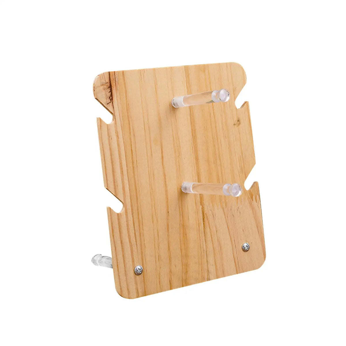 Kesoto Multi-Row Wooden Acrylic Glasses Display Stand
