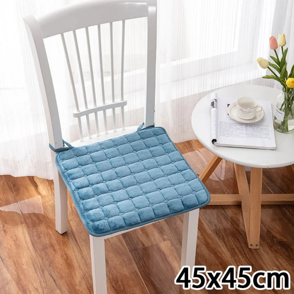Soft Flannel Seat Cushion 45x45cm | Square Chair Pad