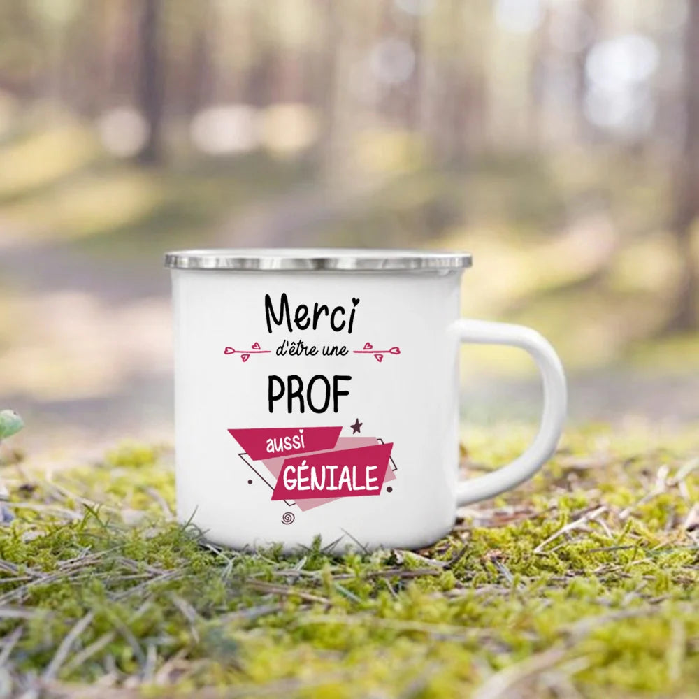 Teacher Appreciation Enamel Mug – Graduation Thank You Gift