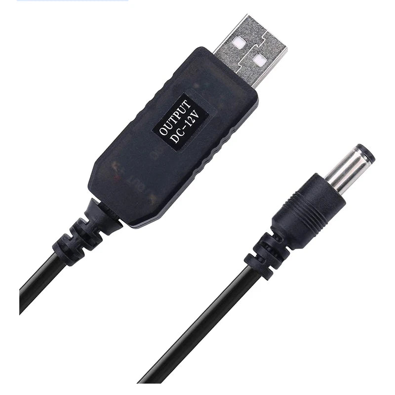USB 5V to 12V/9V Power Boost Cable – 5.5x2.1mm DC Converter